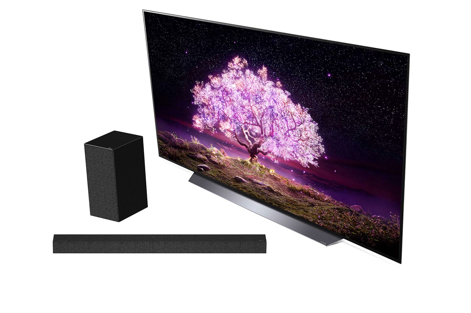 LG OLED 65'' C1 4K Smart TV con ThinQ AI (Inteligencia Artficial), α9 Gen4 AI Processor + Barra de Sonido LG SP7, OLED65C1PSA-SP7