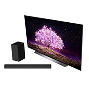 LG OLED 65'' C1 4K Smart TV con ThinQ AI (Inteligencia Artficial), α9 Gen4 AI Processor + Barra de Sonido LG SP7, OLED65C1PSA-SP7