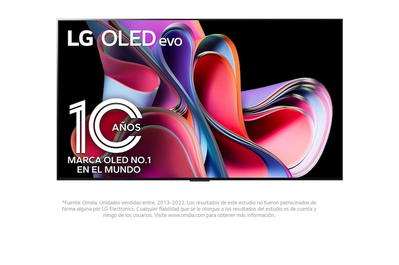 Vista frontal de Televisor LG OLED evo G3 Smart 4K de 77 pulgadas 2023 OLED77G3PSA