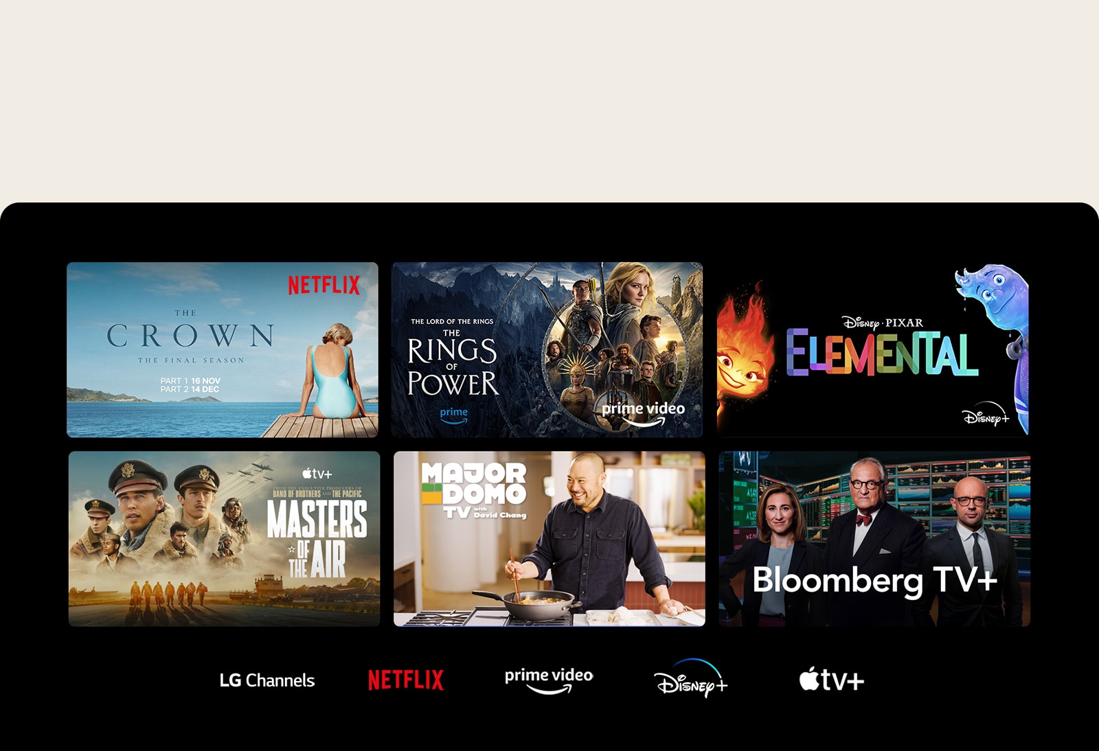 Sumérgete y mira una nueva serie de la manera más sencilla, con acceso directo a tus servicios y aplicaciones de streaming favoritas.