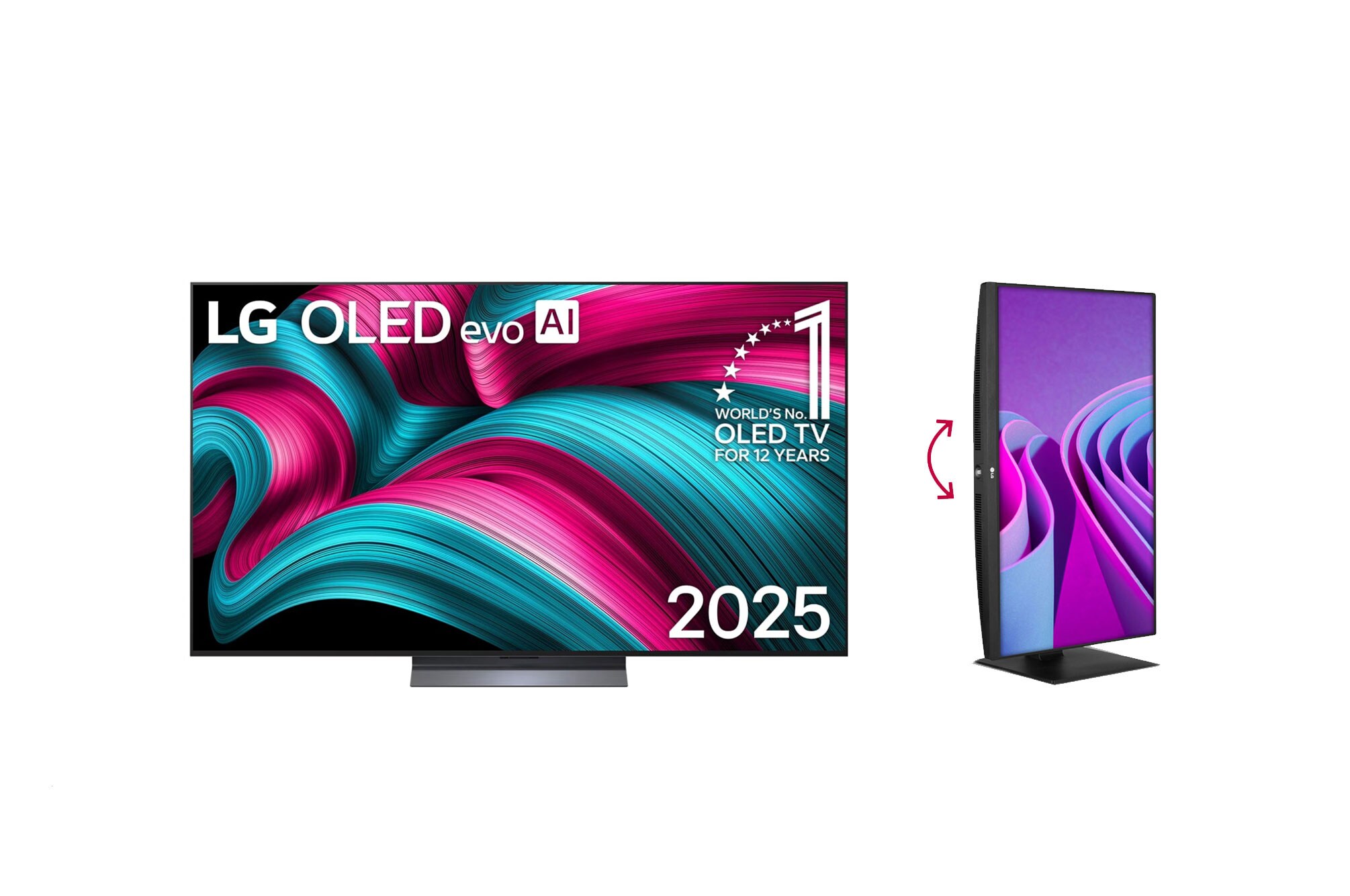テレビ Smart TV LG OLED evo AI C5 4K de 65 pulgadas 2025 + Monitor