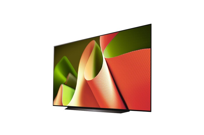 Vista lateral izquierda del televisor LG OLED, OLED B4