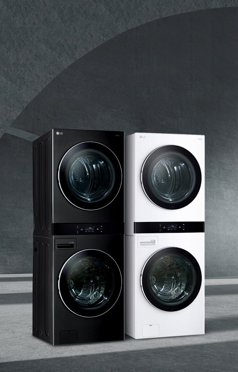 Unidad individual de carga frontal LG WashTower™ con Center Control™.