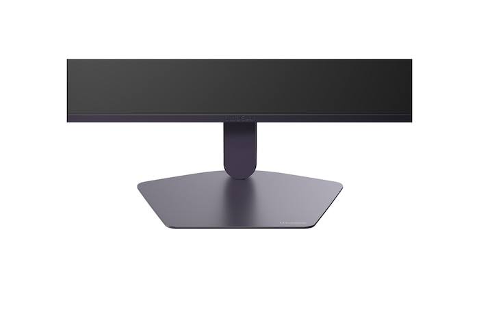 Front view of the monitor stand and base