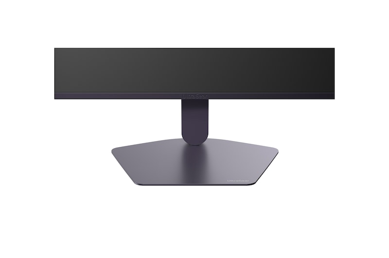 Front view of the monitor stand and base