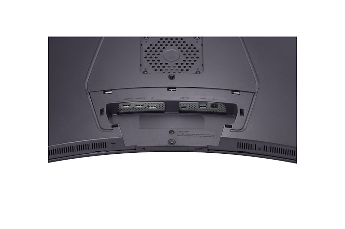 front view of the monitor with the stand down