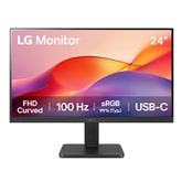 Monitor LG 24'' Curvo FHD de 100 Hz con USB-C Mejor Productividad