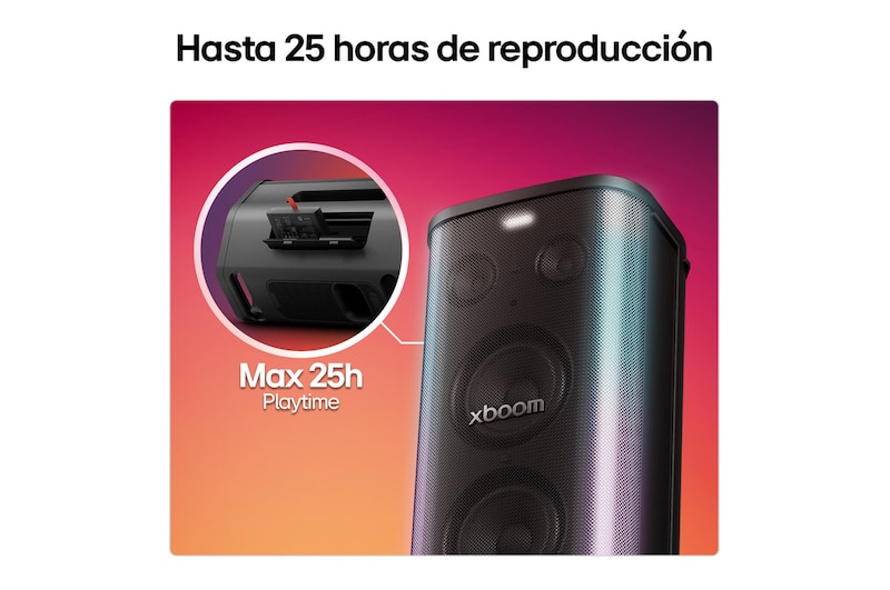 LG xboom Stage501 by will.i.am | Parlante portátil para fiestas con sonido potente y AI Karaoke Master, STAGE501