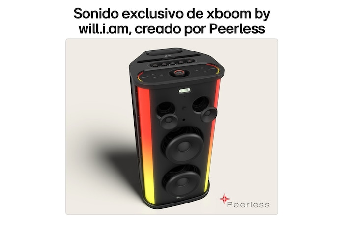 LG xboom Stage501 by will.i.am | Parlante portátil para fiestas con sonido potente y AI Karaoke Master, STAGE501