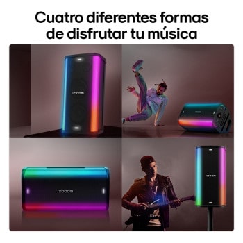 LG xboom Stage501 by will.i.am | Parlante portátil para fiestas con sonido potente y AI Karaoke Master, STAGE501