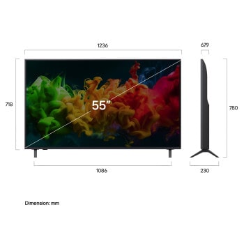 Smart TV 55" LG QNED evo AI QNED80 Mini LED 4K 2026
