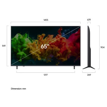 Smart TV 65" LG QNED evo AI QNED80 Mini LED 4K 2026