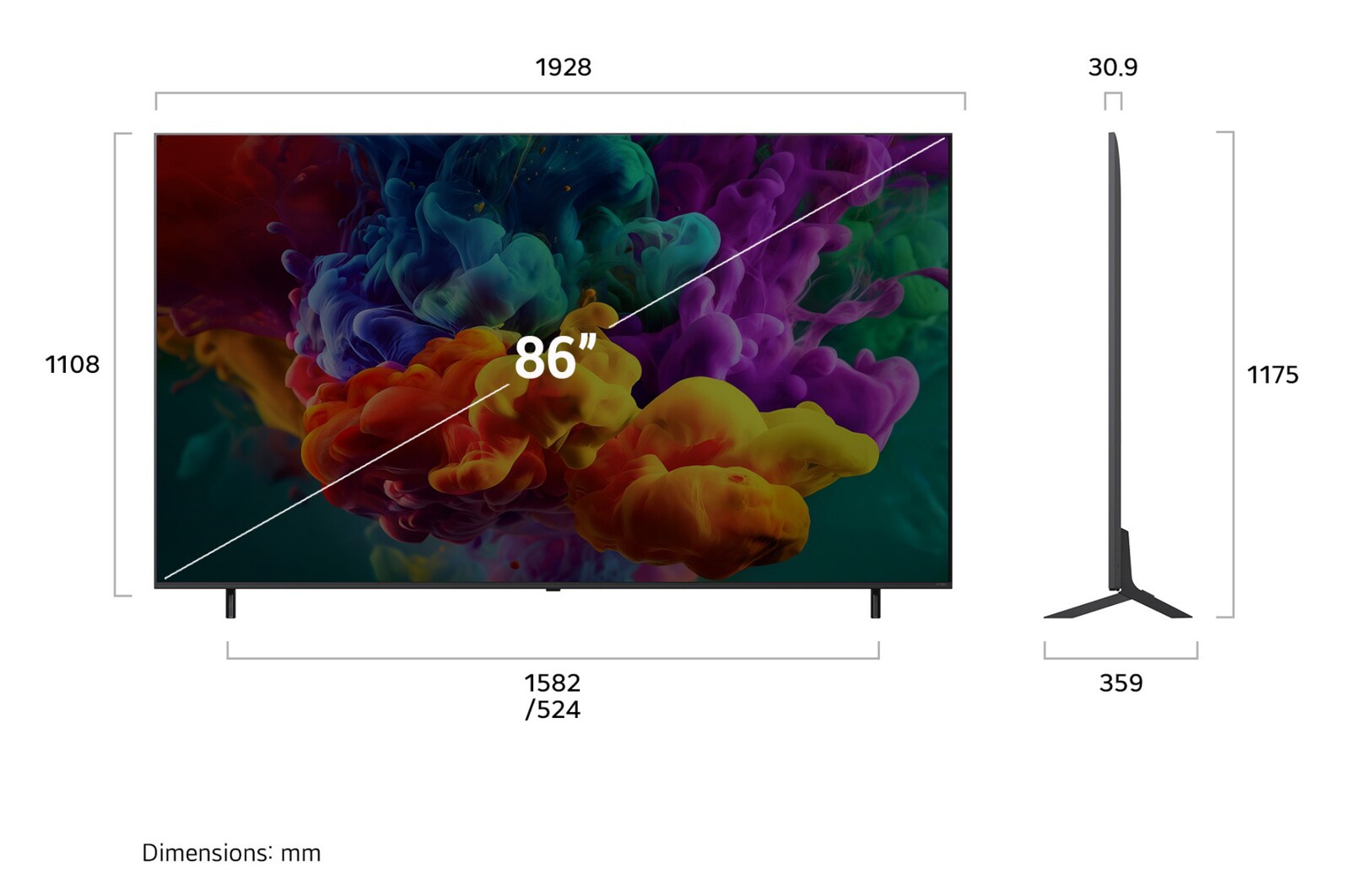 Smart TV LG 86" QNED evo AI QNED85 Mini LED 4K 2026
