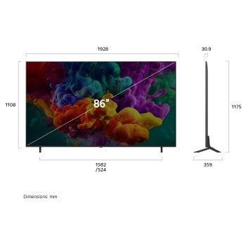 Smart TV LG 86" QNED evo AI QNED85 Mini LED 4K 2026