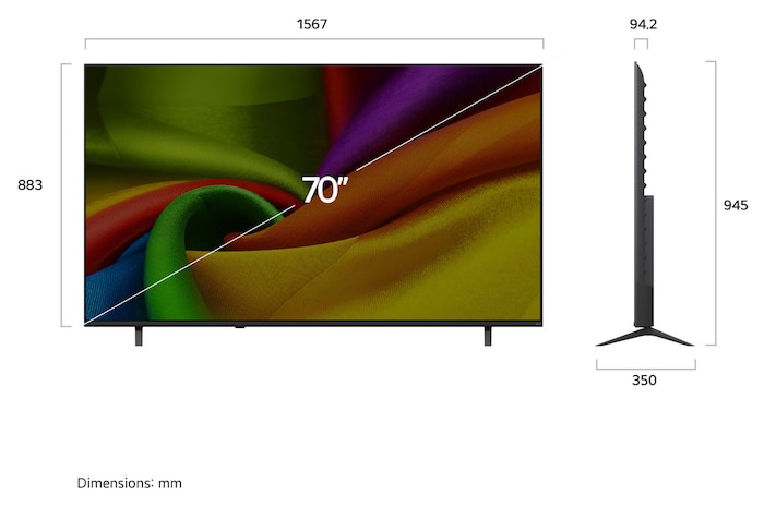 Smart TV 70" LG NANO 4K UHD AI NU850 2026