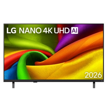 Vista frontal de Smart TV 70" LG NANO 4K UHD AI NU85 2026 70NU850BPSD