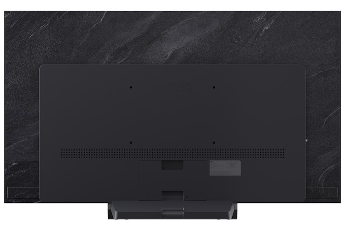 La LG OLED evo AI C6, que se muestra en vista frontal y lateral, destaca por su pantalla de 55 pulgadas con una anchura de 1222 mm, una altura total de 703 mm y un grosor ultrafino de 45.1 mm sin soporte.