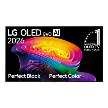 Vista frontal de Smart TV LG 65" OLED evo AI C6 4K 2026 OLED65C6PSA