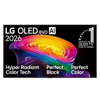 Vista frontal de Smart TV LG 83" OLED evo AI C6 4K 2026 OLED83C6PSA
