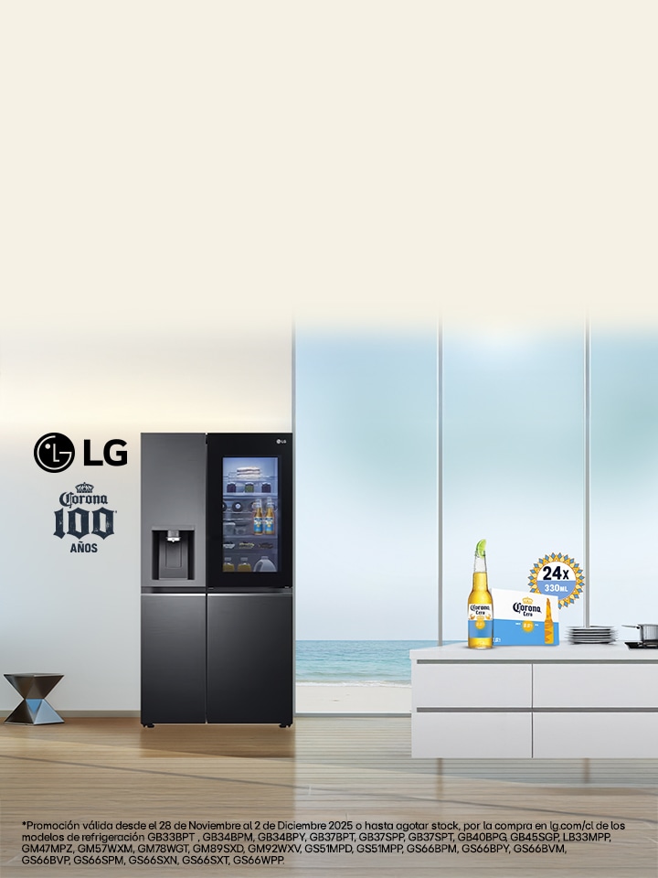 LG x Corona: Llevante un pack de cervezas por la compra de un refrigerador