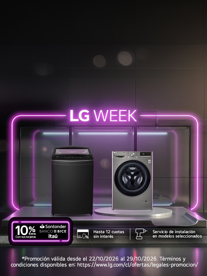 LG Week - Hasta 45% de descuento en Lavadoras LG