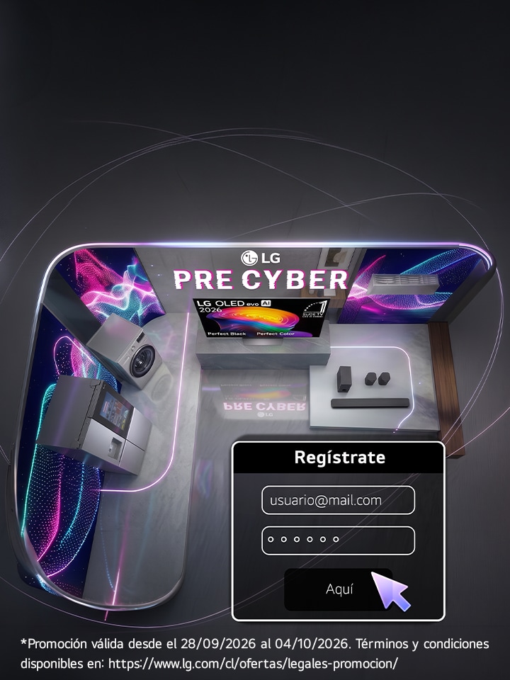 Regístrate en LG.com y accede a beneficios exclusivos