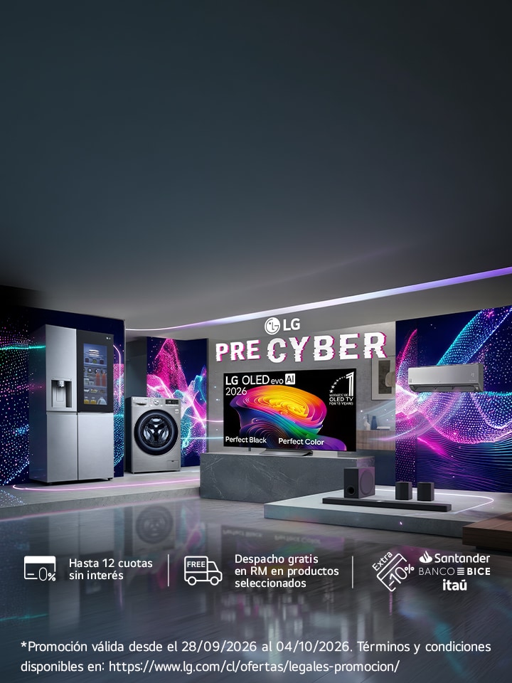 Pre Cyber LG - Hasta 45% de descuento en productos seleccionados