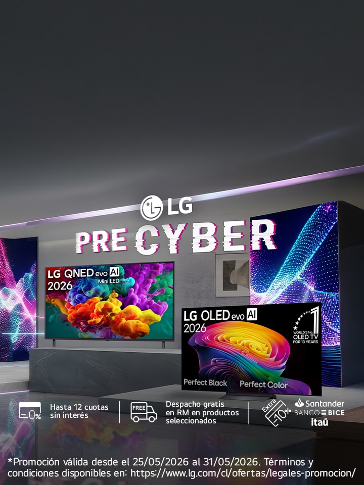Pre Cyber LG - Hasta 45% de descuento en Smart TV LG