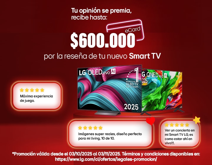 Tu opinión se premia por la reseña de tu nuevo Smart TV 
