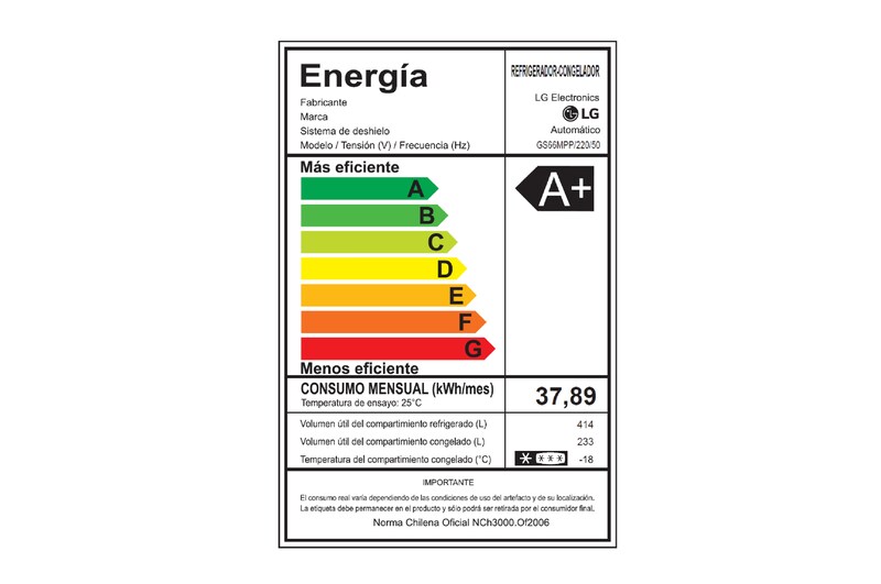 LG Refrigerador Side by Side 647L Smart Inverter, GS66MPP
