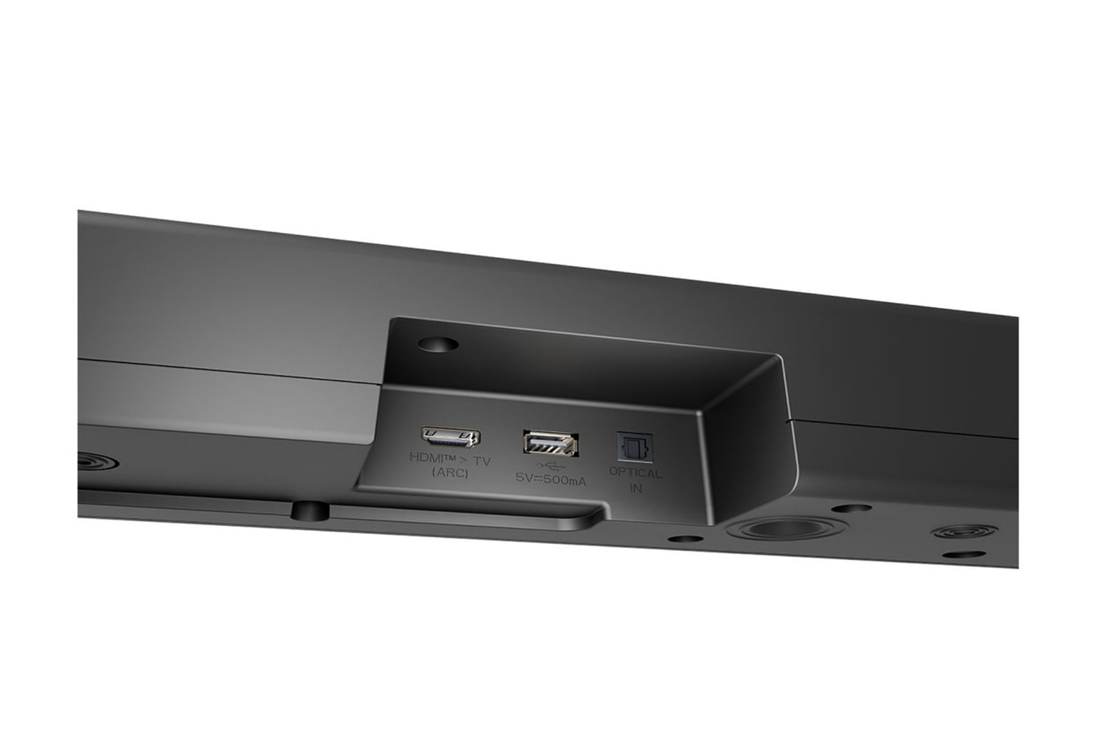 Plano cenital angular del canal Center Up-Firing Channel de la LG Soundbar S60TR