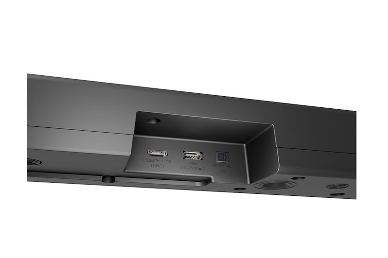 Plano cenital angular del canal Center Up-Firing Channel de la LG Soundbar S60TR