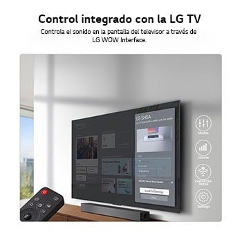 Tarjeta USP: Interfaz WOW | Control integrado de tu barra de sonido en el televisor LG.