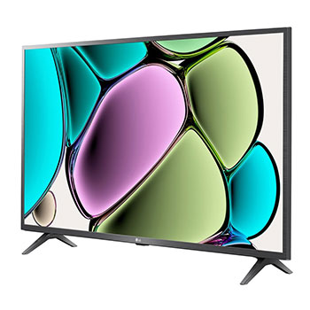 Slightly-angled left-facing side view of LG HD TV, LR60