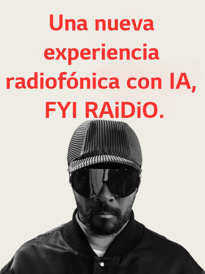 will.i.am en imagen en blanco y negro con el título al lado.