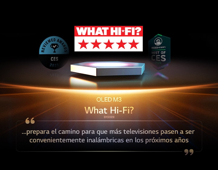 Premio What Hi-Fi al OLED M3: “Prepara el camino para que más televisiones sean convenientemente inalámbricas en el futuro”.