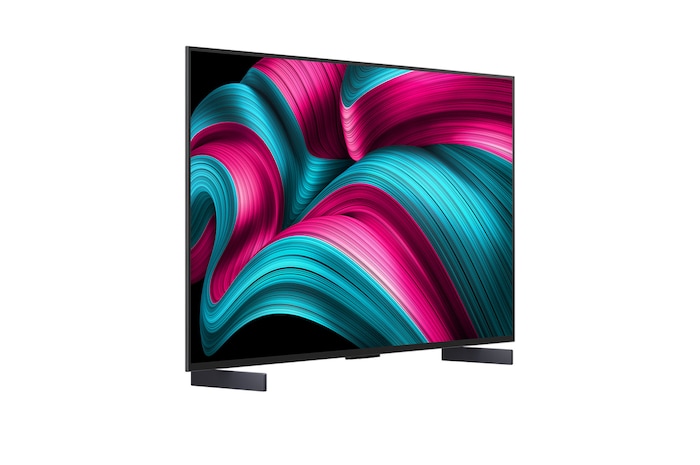 Vista trasera de la Smart TV LG OLED evo AI C5 4K.