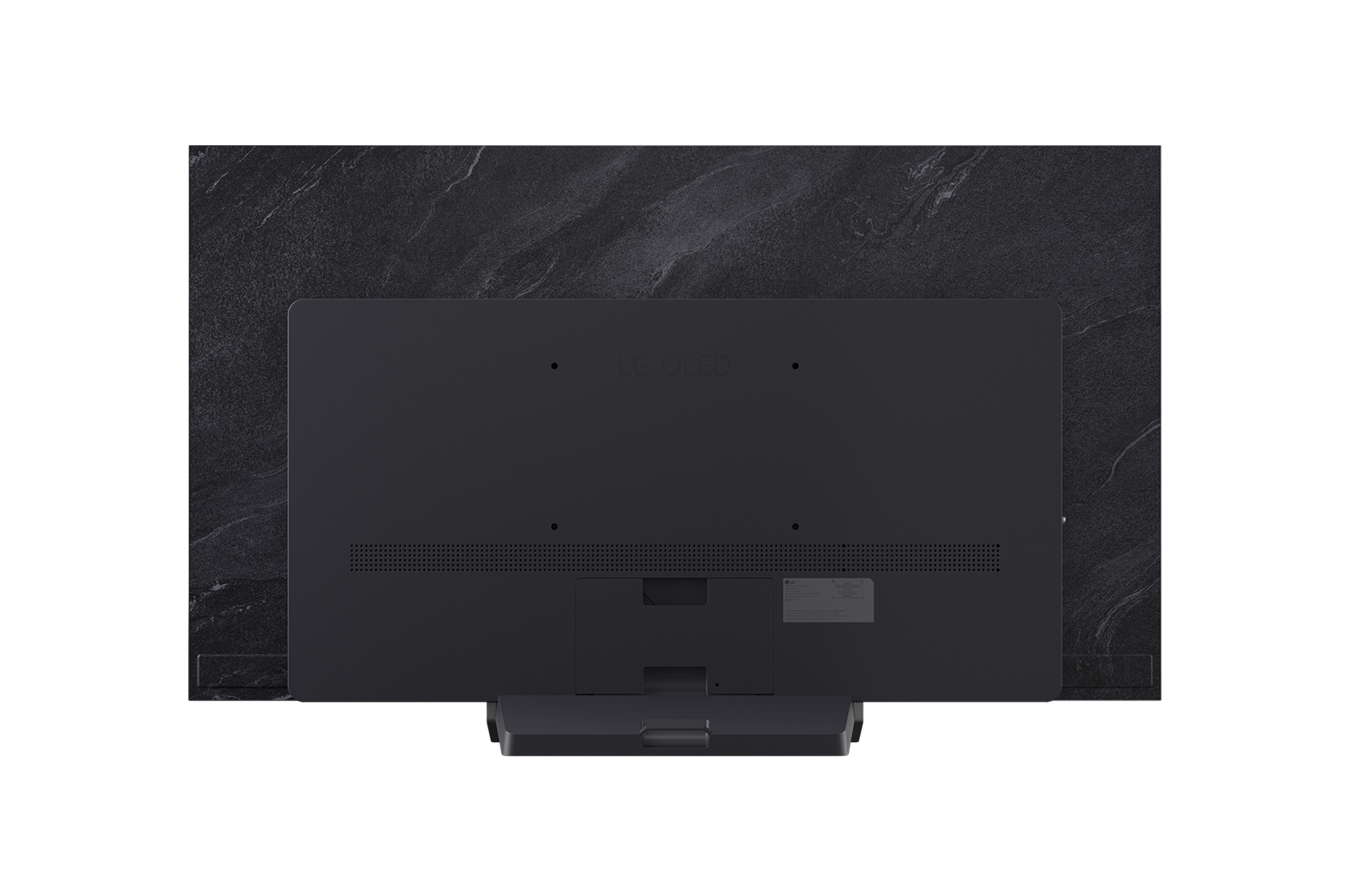 Vista trasera de la Smart TV LG OLED evo AI C5 4K.