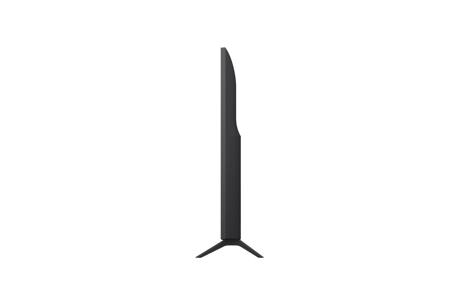Vista lateral izquierda de la LG UHD UA75 TV.