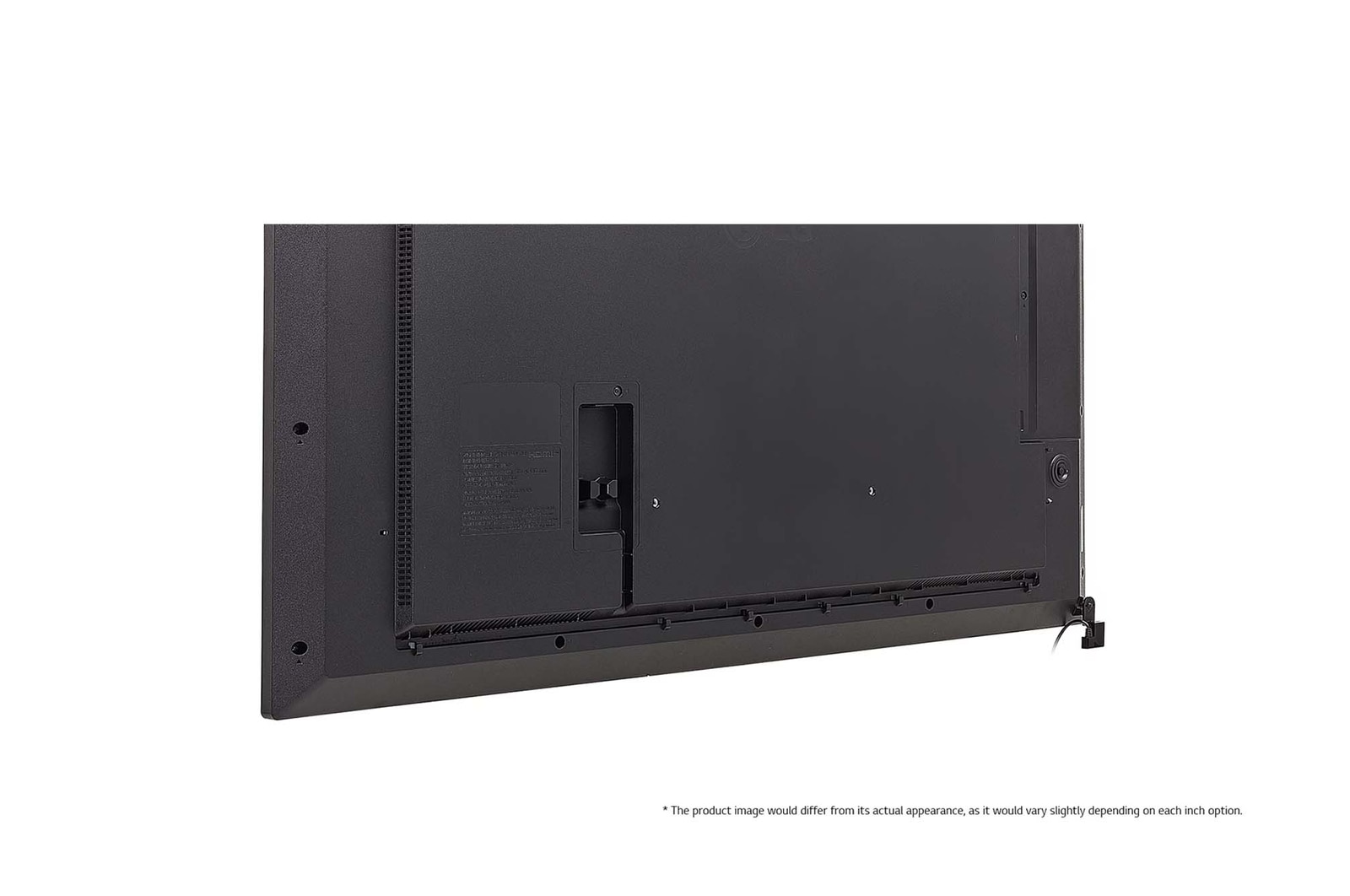Primer plano de la esquina inferior derecha (* La imagen del producto puede diferir ligeramente de la apariencia real del producto según las variaciones de pulgadas de cada modelo).