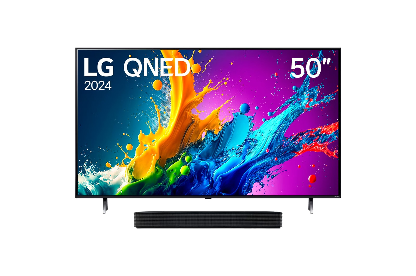 Vista frontal de Combo TV 50QNED80TSA + Barra de sonido S40T - Incluye Magic Remote 50QNED80TSA.S40T