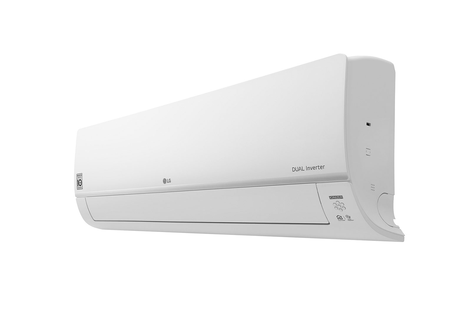 "Vista frontal derecha aire acondicionado LG VM092C8 BTU.