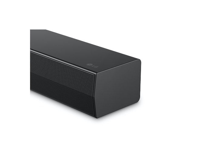 Front view of LG Soundbar S40T's side corner