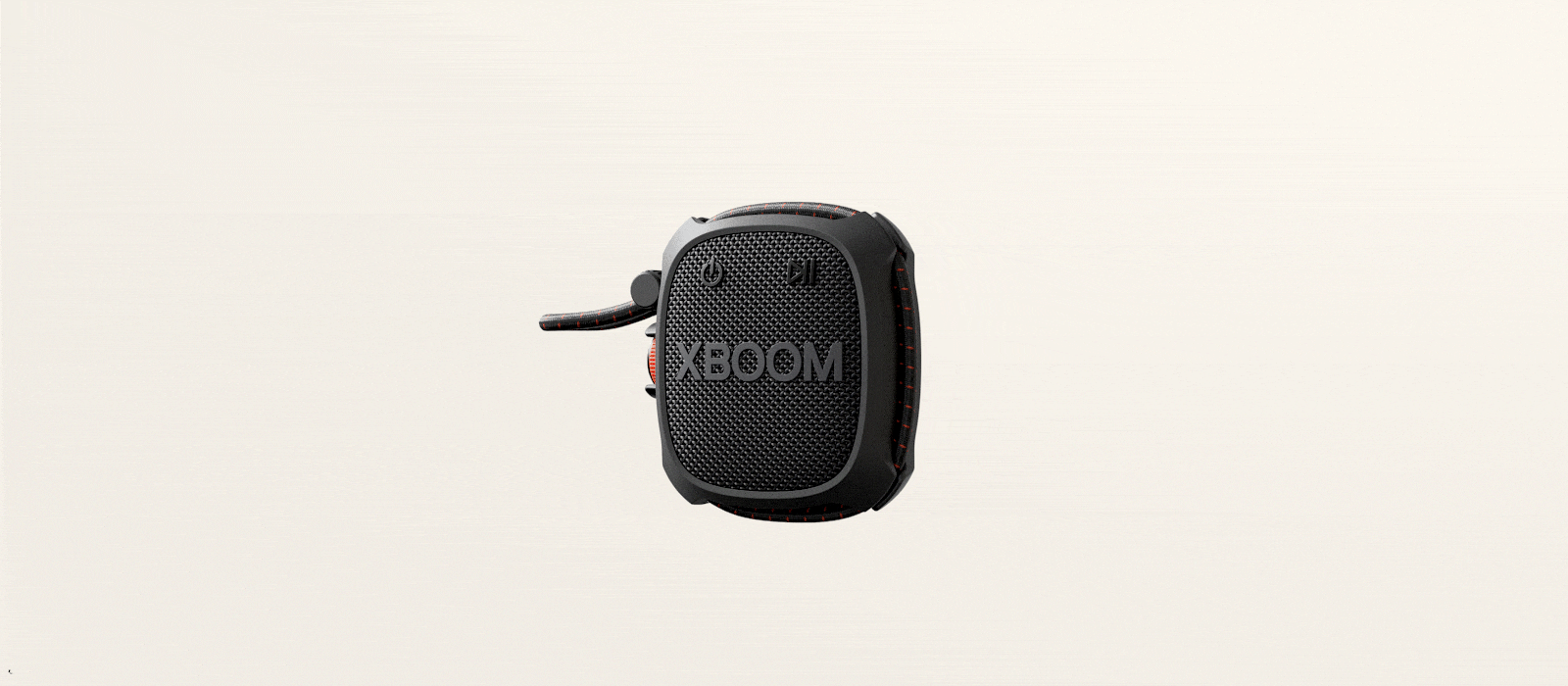 Potentes gráficos de sonido salen del LG XBOOM Go XG2T para mostrar el aumento de sonido.