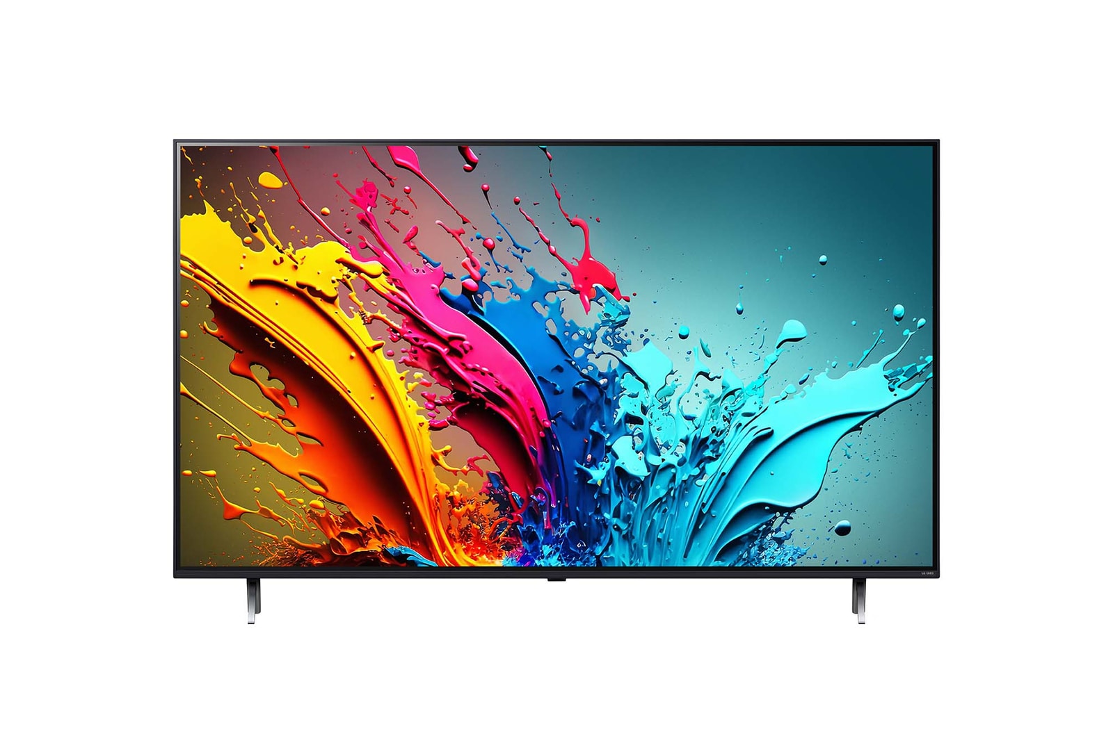 Vista frontal del televisor LG QNED, QNED85