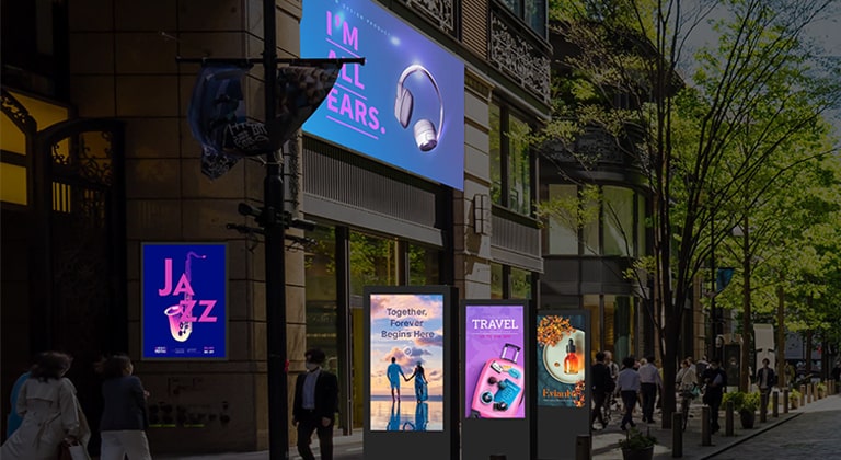 Transforme su pantalla con la solución de anuncios DOOH de LG