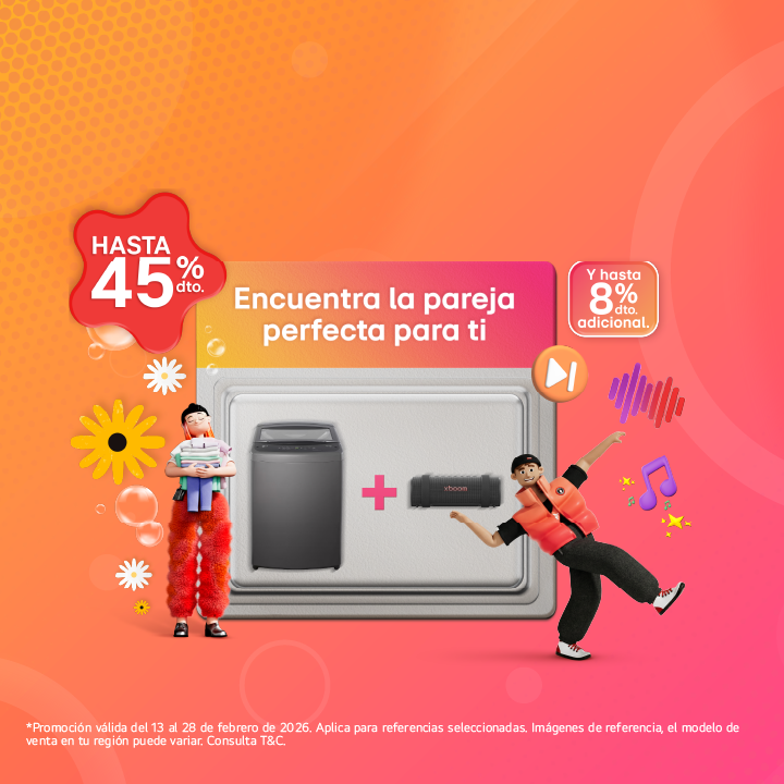 banner promocional combo electrodomésticos hasta el 45% de descuentos