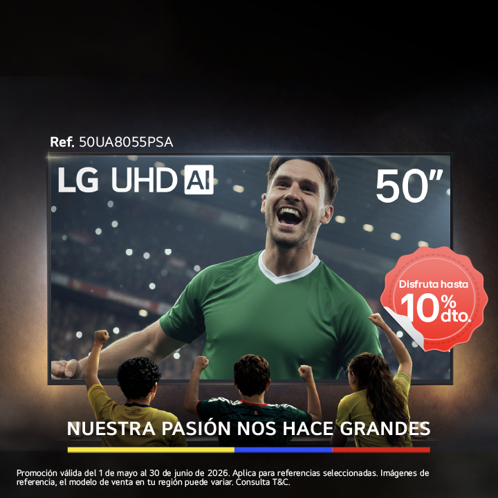 banner promocional TVs LG