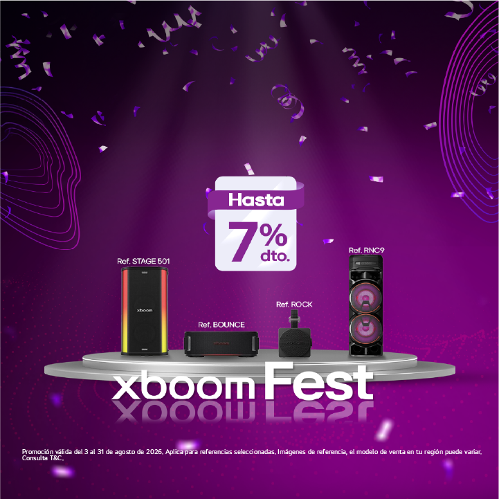 Promo Xboom Fest parlantes LG
