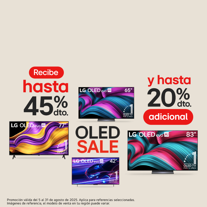 Oferta LG OLED evo: hasta 45% + 20% dto